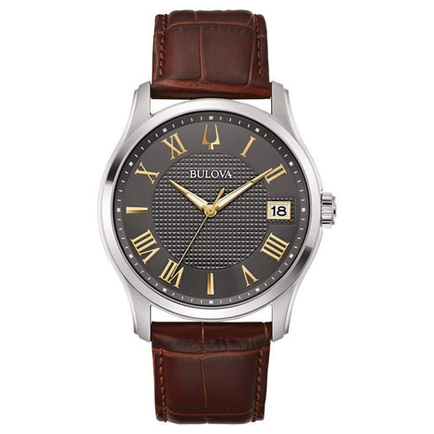 Bulova 96B389 Wilton 41mm pelle marrone | Gioiellitosti.it